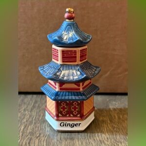 Danbury Mint Spices of the World Spice Jar GINGER Chinese Pavilion